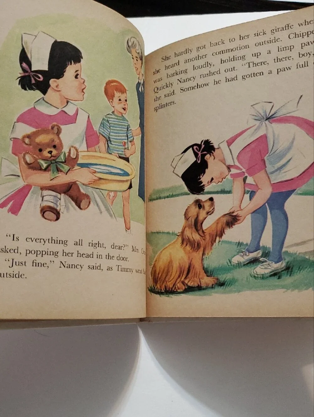 Nancy Plays Nurse Vintage Children's Book - Diane Sherman